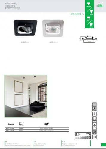 Точковий світильник Kanlux ALREN R DTL-B (26757) (25194)