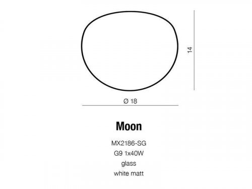 Стельовий світильник Azzardo AZ1522 Moon (MX2186-SG-WH) (15714) 