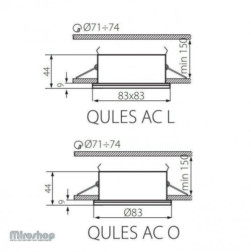 Точечный светильник Kanlux QULES AC OSW (26303) (96641)