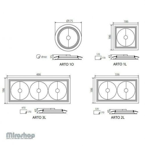 Точковий світильник Kanlux ARTO 3L-SR (26616) (25173)