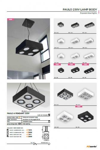 Стельовий світильник Azzardo AZ2887 Paulo 4 230V (black/black) (GM4400-BK-BK)