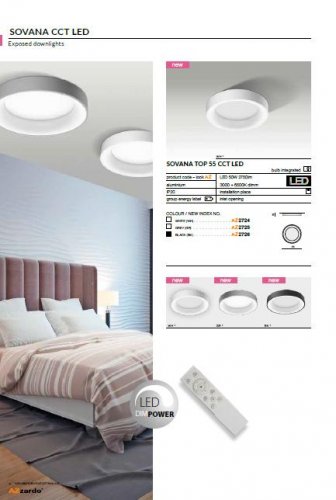 Потолочный светильник Azzardo AZ2724 Sovana Top 55 CCT (white)