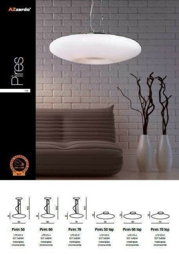 Потолочный светильник Azzardo AZ0281 Pires 60 top (LC 5123-4-WH) (15320)