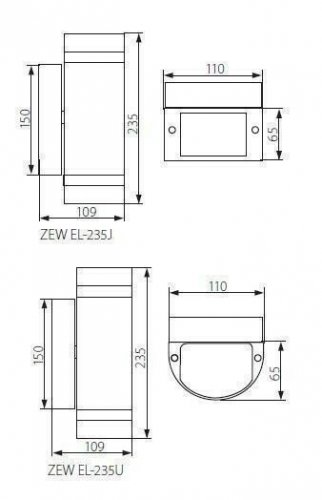 Вуличний світильник Kanlux Zew EL-235J-B (22440) (84618) 