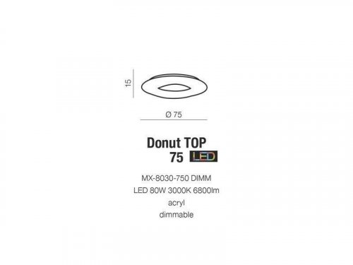 Потолочный светильник Azzardo AZ2063 Donut Top 75 (white) (MX-8030-750 -WH) (15599)