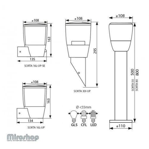 Парковый светильник Kanlux SORTA 80 (25684) (26595)