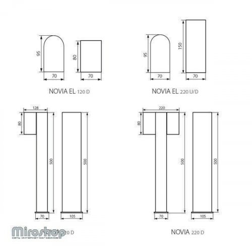 Настінний світильник Kanlux NOVIA EL 120 D (25662) (26581)