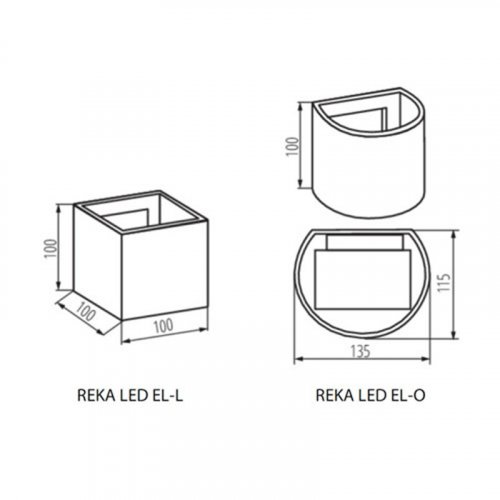 Настінний світильник Kanlux REKA LED EL 7W-L-GR (28990)
