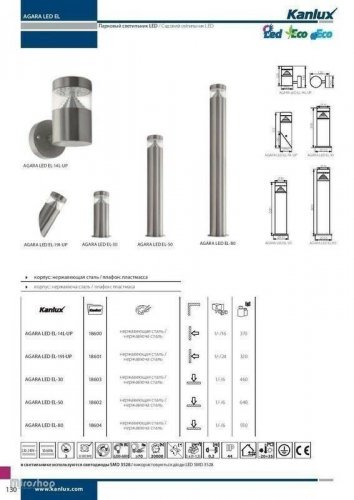 Вуличний світильник Kanlux AGARA LED EL-19I-UP (18601) (71897)