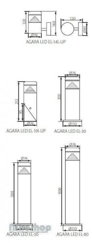 Вуличний світильник Kanlux AGARA LED EL-19I-UP (18601) (71897)