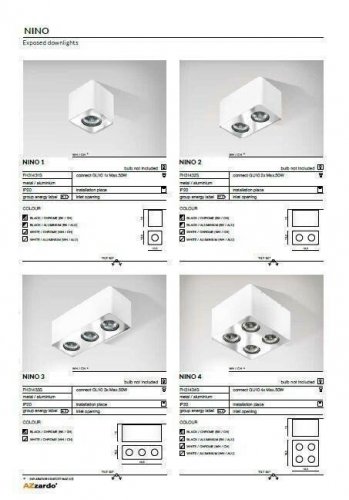Стельовий світильник Azzardo AZ0852 Nino 4 (black/chrome) (FH31434S-BK-CH) (76107)