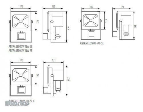 Прожектор Kanlux ANTRA LED10W-NW-SE B (25701)
