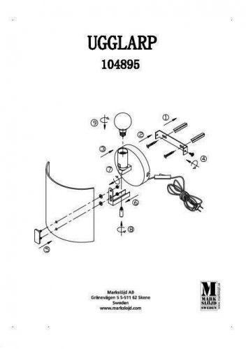 Бра Markslojd 104895 UGGLARP (72440)