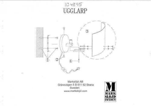 Бра Markslojd 104895 UGGLARP (72440)