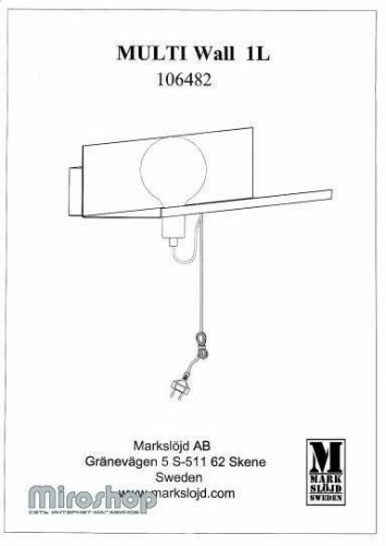 Бра Markslojd 106482 MULTI (88459)