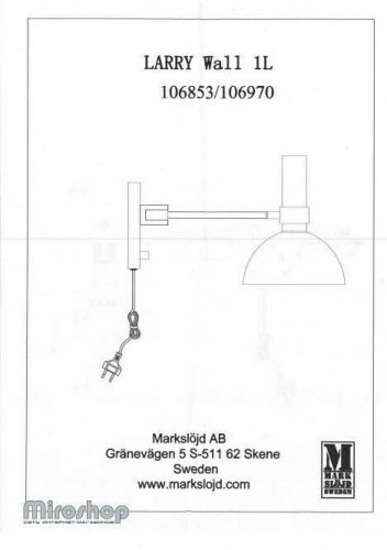 Бра Markslojd 106970 LARRY (96980)