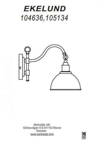 Бра Markslojd 104636 EKELUND (64282)