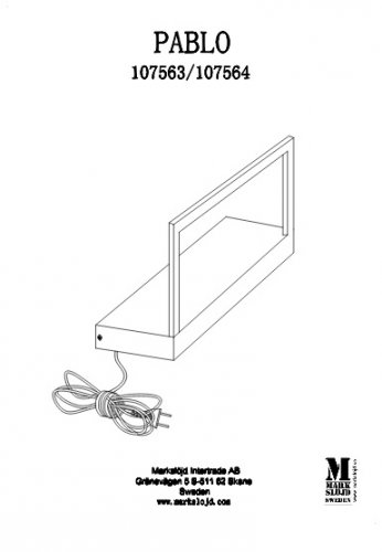 Настенный светильник Markslojd 107563 PABLO