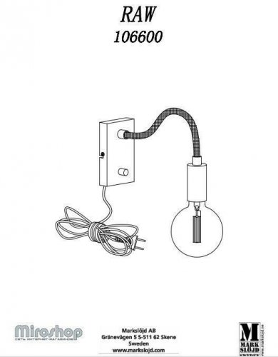 Бра Markslojd 106600 RAW (94414)