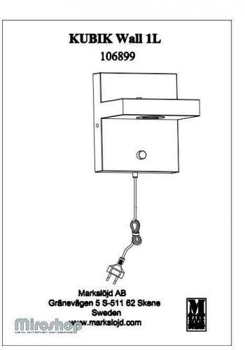Бра Markslojd 106899 KUBIK (94506)