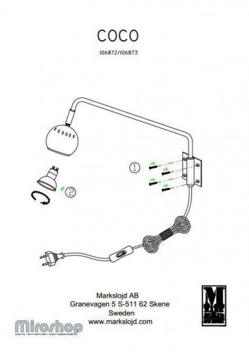 Бра Markslojd 106872 COCO (94421)