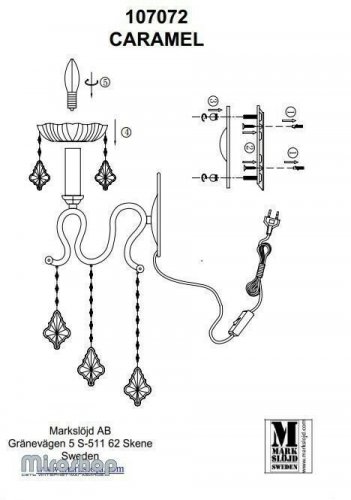 Бра Markslojd 107072 CARAMEL (96987)