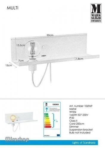 Бра Markslojd 106969 MULTI (94516)