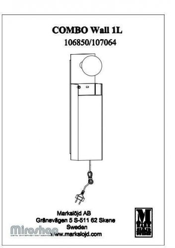 Бра  Markslojd  107064  COMBO  (97011)