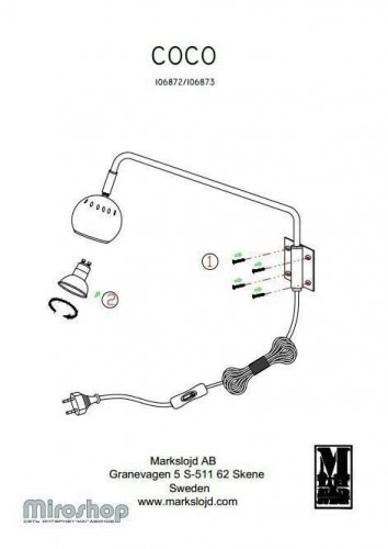 Бра Markslojd 106873 COCO (94422)