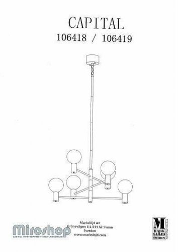 Люстра Markslojd 106419 CAPITAL (88364)