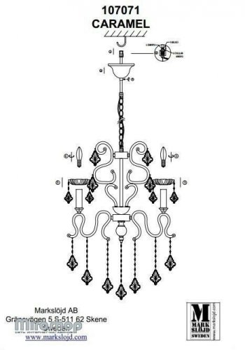 Люстра Markslojd 107071 CARAMEL (97003)