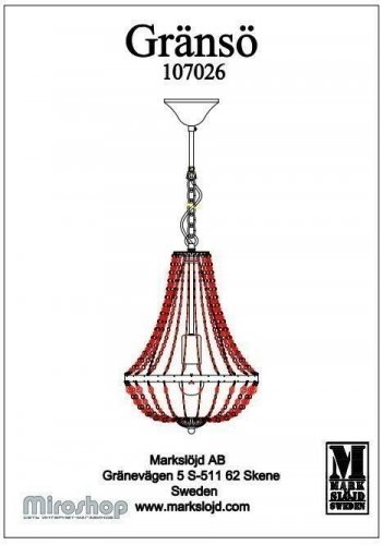 Люстра Markslojd 107026 GRANSO (96983)