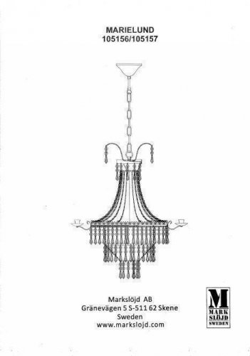 Люстра Markslojd 105157 MARIELUND (88274)