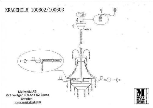 Люстра Markslojd 100602 KRAGEHOLM (72841) 