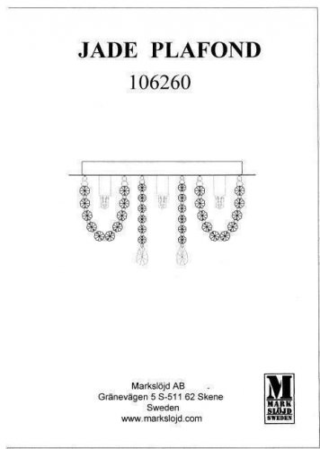 Люстра Markslojd 106260 JADE (88349)