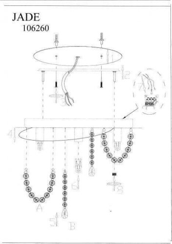 Люстра Markslojd 106260 JADE (88349)
