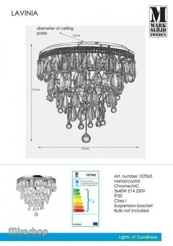 Люстра Markslojd 107063 LAVINIA (97029) 
