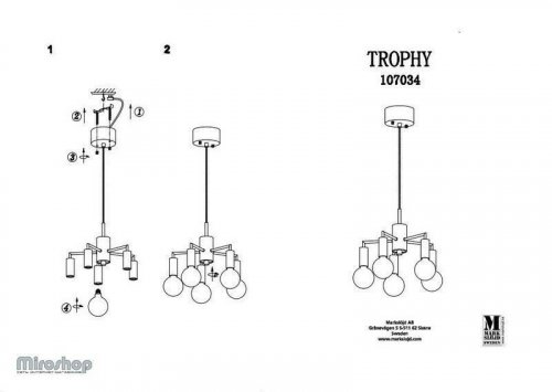 Люстра Markslojd 107034 TROPHY (97000) 