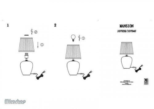 Настольная лампа Markslojd 107040 MANSION (97018)
