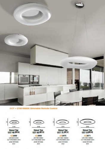 Стельовий світильник Azzardo AZ2668 Donut Top 46 CCT