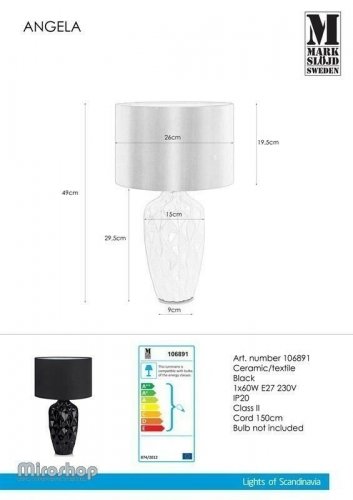 Настільна лампа Markslojd 106891 ANGELA (94505)