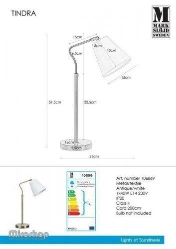 Настільна лампа Markslojd 106869 TINDRA (94495)