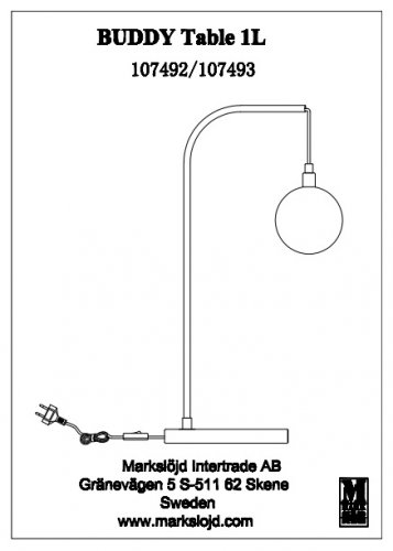 Настільна лампа Markslojd 107493 BUDDY