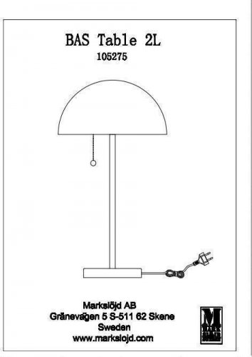 Настільна лампа Markslojd 105275 BAS (72804)