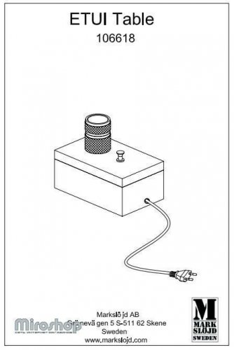 Настольная  лампа  Markslojd  106618  ETUI  (94476)