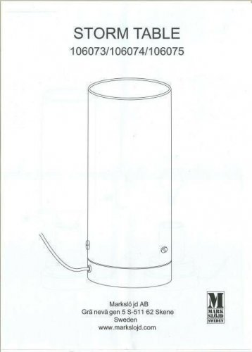 Настільна лампа Markslojd 106073 STORM (88383)