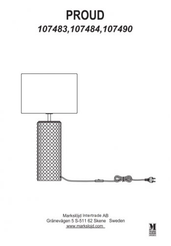 Настільна лампа Markslojd 107484 PROUD