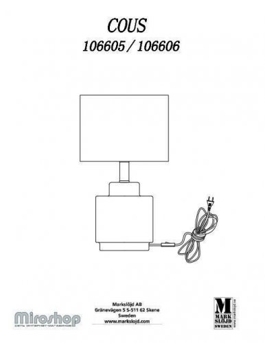 Настільна лампа Markslojd 106605 COUS (94474)
