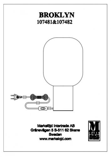 Настільна лампа Markslojd 107482 BROOKLYN