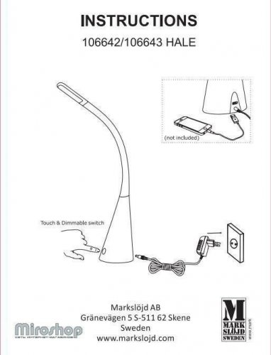 Настільна лампа Markslojd 106643 HALE (94486)
